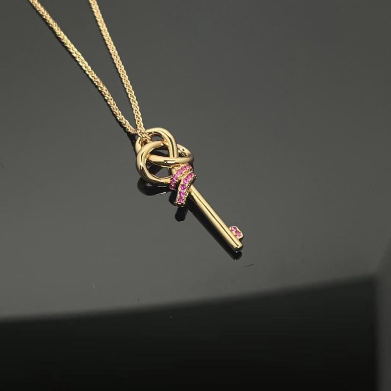 ネックレス レディース V金 ローズゴールド チョーカー 蛇骨チェーン ピンク系 ジルコニア ペンダント 幾何学模様 リング エレガント