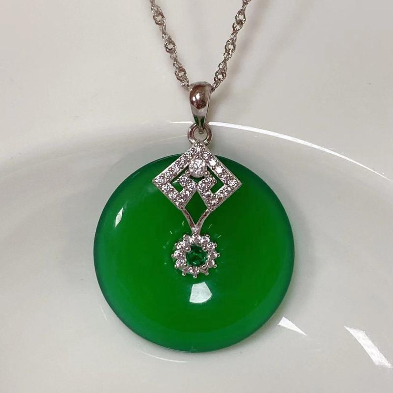 ネックレス レディース シルバー925 瑪瑙 メノウ ペンダント 新中式 U字型 幾何学模様 個性派 かわいい アクセサリー 母の日 誕生日 ギフト プレゼント(4)