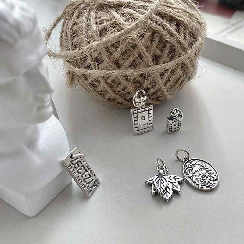 ネックレス レディース シルバー925 リーフ モチーフ ペンダント レトロ ヴィンテージ DIY アクセサリー パーツ シルバー アレルギー対応