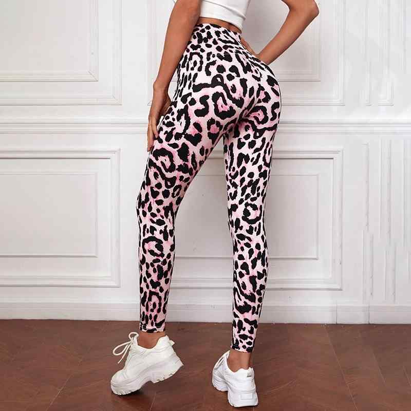 ヨガパンツ レディース ハイウエスト ヒョウ柄 スポーツ レギンス 吸湿速乾 伸縮性 ストレッチ 普段使い トレーニング ランニング