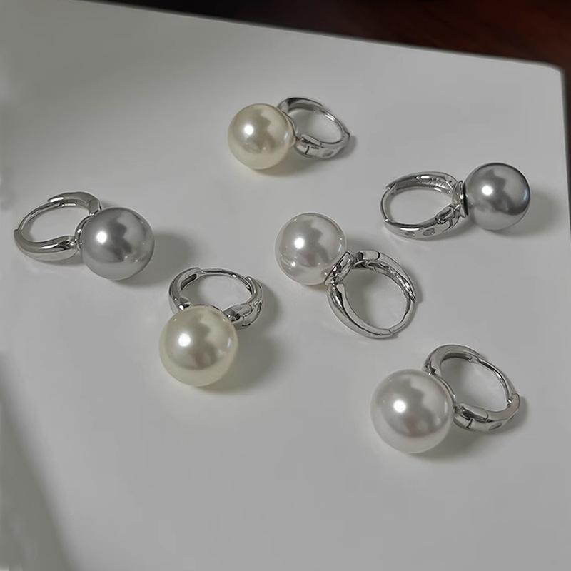 ピアス レディース s925 シルバー イヤリング フープ 小ぶり デザイン 高級感 パール 上品 かわいい 韓..