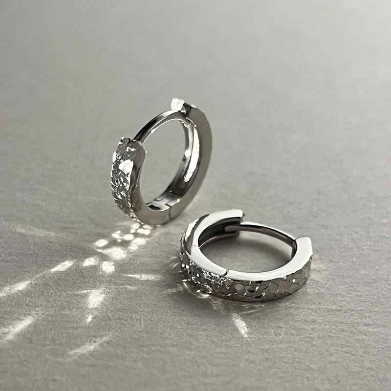 ピアス レディース シルバー925 金属アレルギー対応 スターリングシルバー S925 純銀製 イヤリング フープピアス 白金色 通勤 デイリーユース ファッション