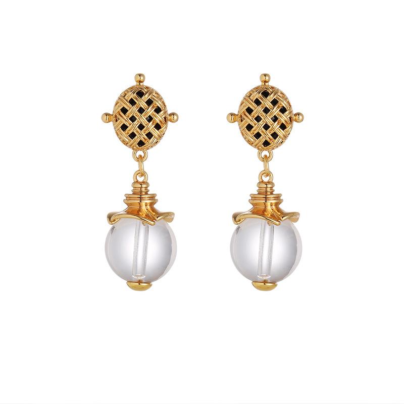 ピアス レディース 女性用 イヤリング フープ 電気メッキ加工 ジルコニア 中国結び レトロ ヴィンテー..