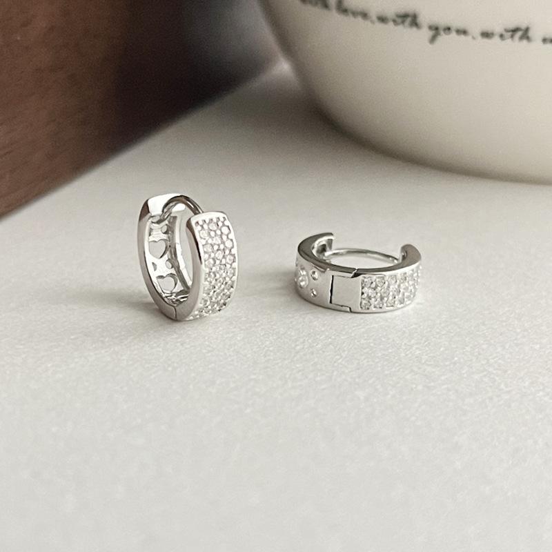 ピアス レディース シルバー925 ジルコニア ハート フープピアス かわいい シンプル ファッション おしゃれ 電気メッキ加工 アクセサリー ジュエリー プレゼント ギフト