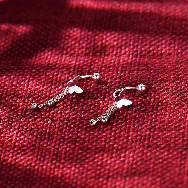 ピアス レディース S999 シルバー 小さめ かわいい 蝶 バタフライ 銀色 イヤリング