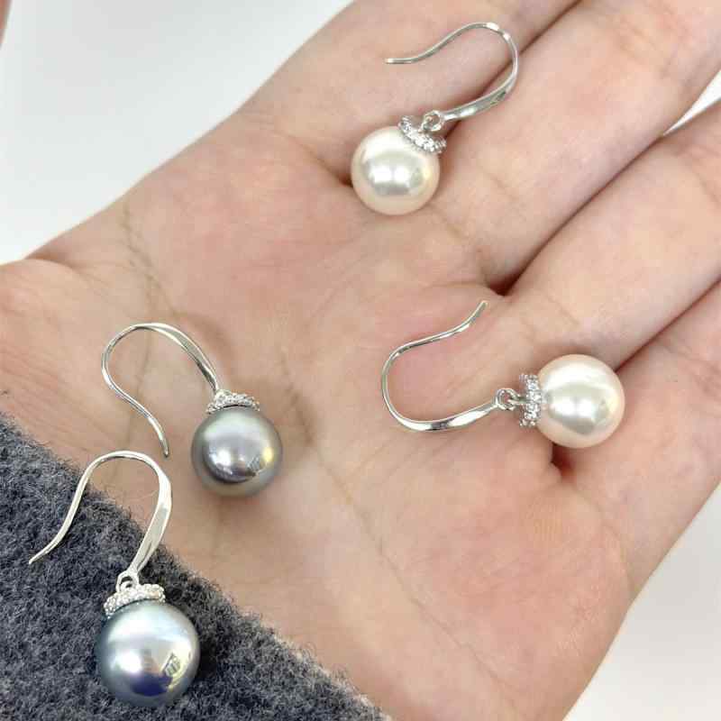 ピアス レディース s925シルバー ジルコニア 天女パール 大粒パール イヤリング フック 電気メッキ加工 高級感 顔痩せ効果 パーティー フォーマル 普段使い