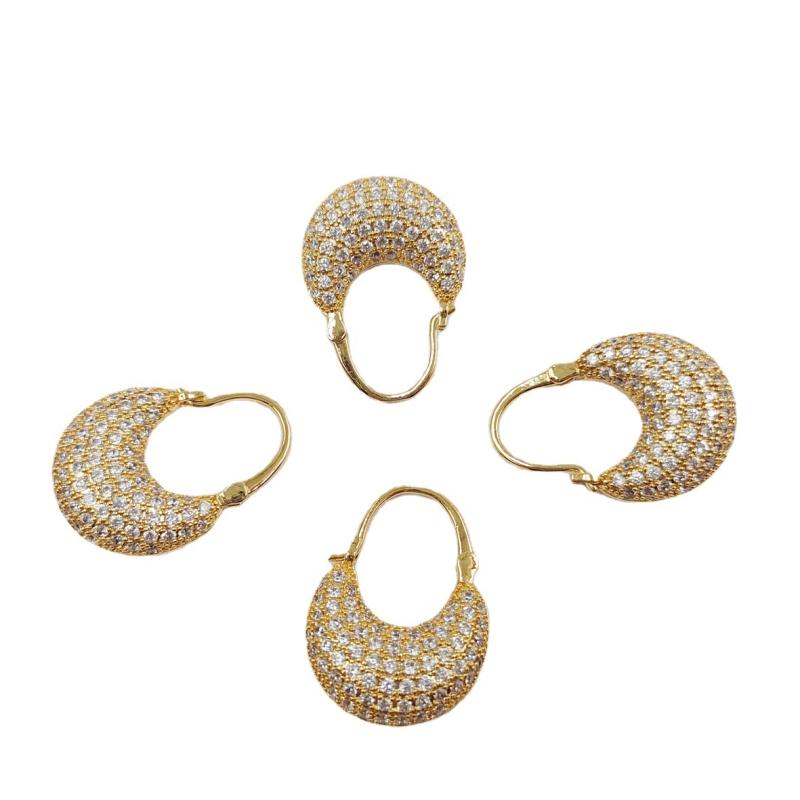 ピアス レディース ファッション ジルコニア ゴールド 電気メッキ加工 通勤 デイリーユース ダブルリング