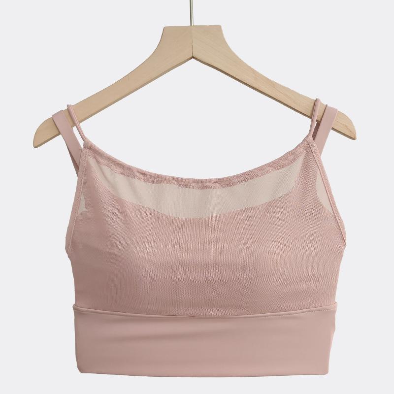 ヨガウェア レディース スポーツブラ タンクトップ 吸湿速乾 伸縮性 ノンワイヤー パッド入り ランニング フィットネス トレーニング カーキ色 ブルー ピンク系 ホワイト ブラック