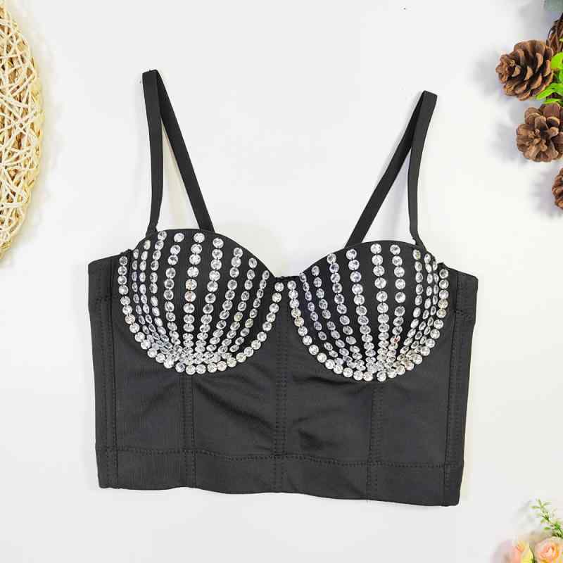 キャミソール レディース ビスチェ ショート丈 へそ出し セクシー ギャザー 寄せ上げ チューブトップ ..