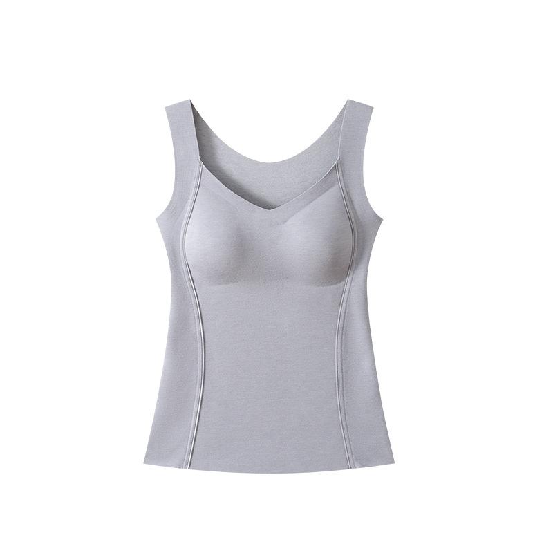 インナー レディース あったかインナー 裏起毛 カップ付き キャミソール Vネック 保温性 女性用 肌着 下着 防寒 あったか 秋冬 レーヨン混紡 ミルク繊維