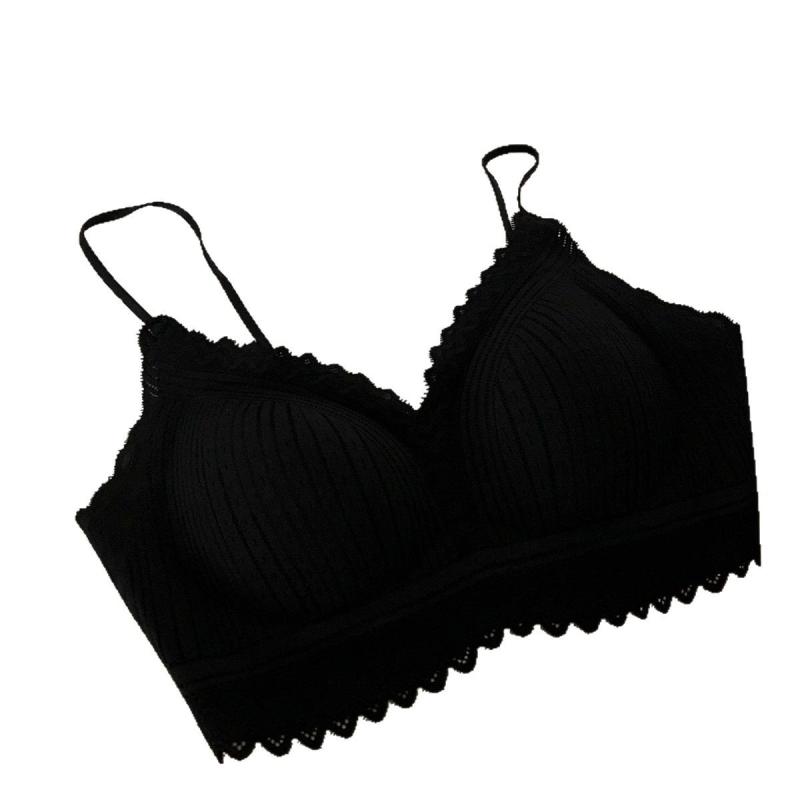 ブラジャー レディース レース チューブトップ ベアトップ インナー ワイヤーなし 肩紐調節可能 美背 ずれにくい 通気性 無地 90-140斤 快適 ランジェリー2