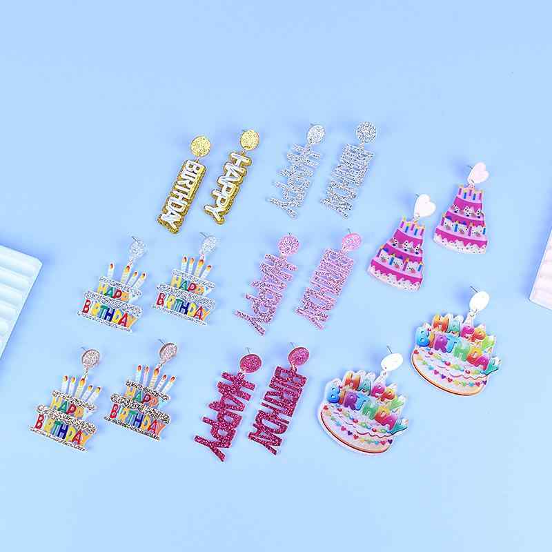 ピアス レディース バースデーケーキ ハッピーバースデー パーティー ロウソク ドロップピアス ファッ..
