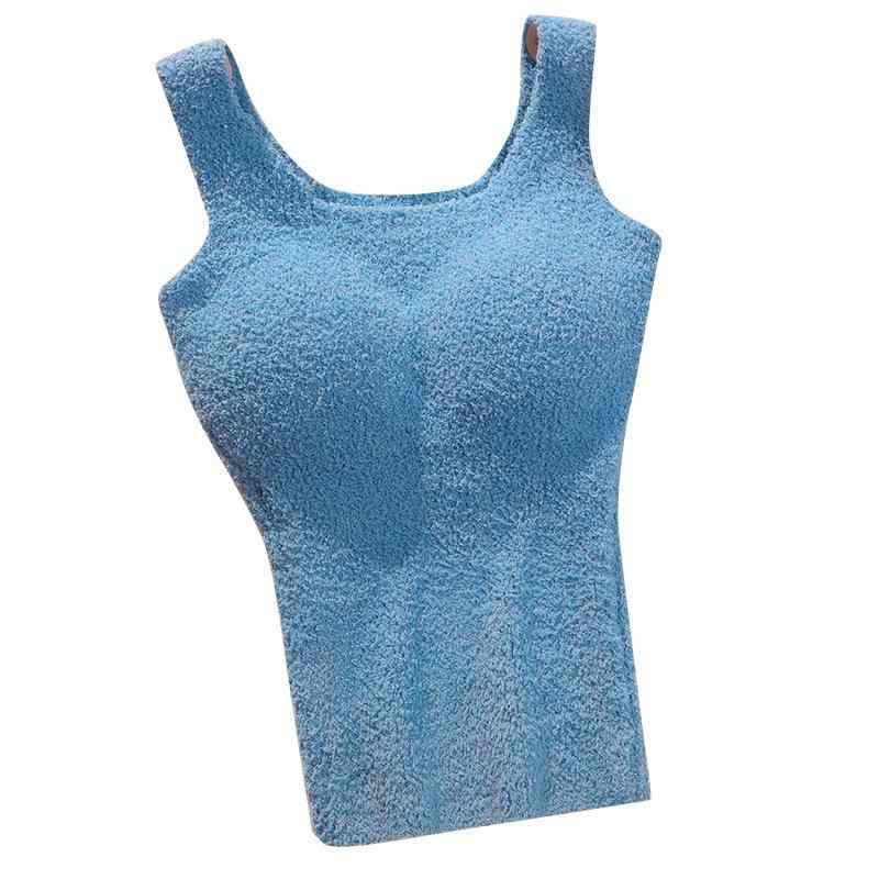 インナー レディース 秋冬 裏起毛 発熱 ベスト 保温 あったか 防寒 ノースリーブ トップス 部屋着 普段使い 重ね着 下着 肌着 ブラック ブルー グレー ポリエステル
