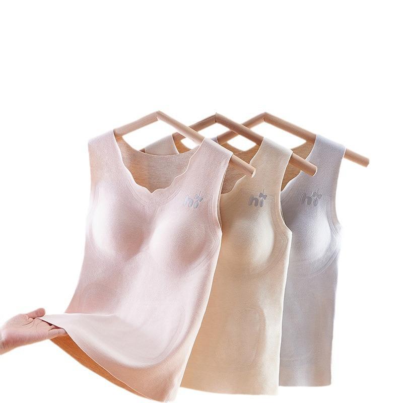 子供用タンクトップ 肌着 Vネック 女の子 中学生 高校生 インナーウェア 腹巻付き あったかインナー ポリエステル95%以上 ホワイト 白 水色 Mサイズ Lサイズ XLサイズ XXLサイズ
