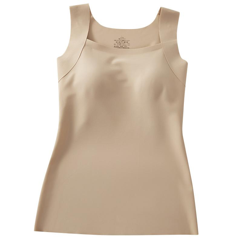 インナー レディース あったか起毛タンクトップ カップ付き キャミソール 女性用 冬 保温 接触冷感 伸縮性 無地 黒 ベージュ 赤