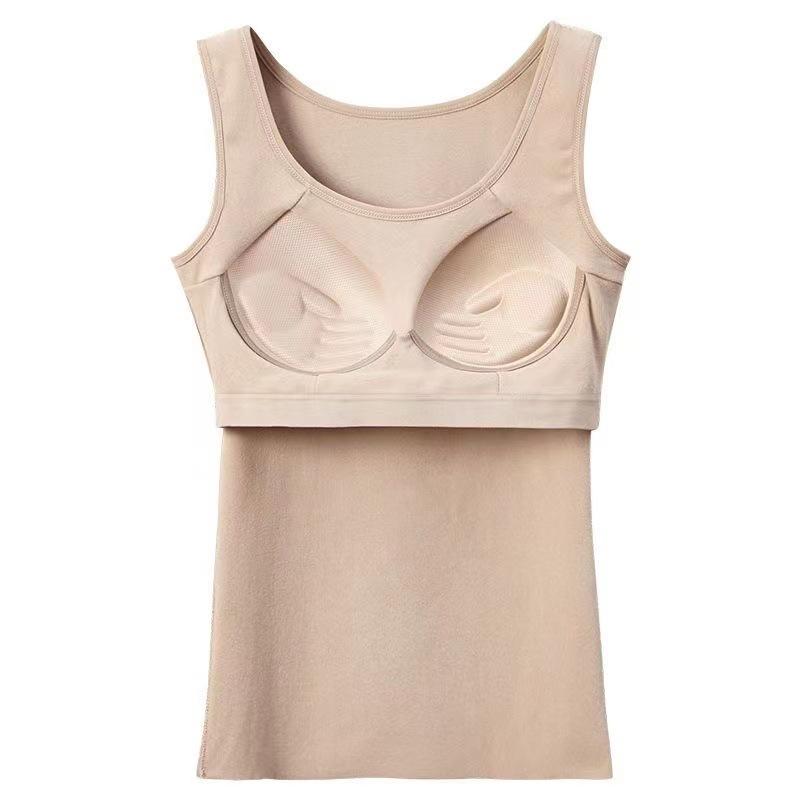 ベスト レディース 大判 裏起毛 防寒 あったかインナー キャミソール ラウンドネック Vネック 暖かい 肌着 保温 伸縮性 ストレッチ2