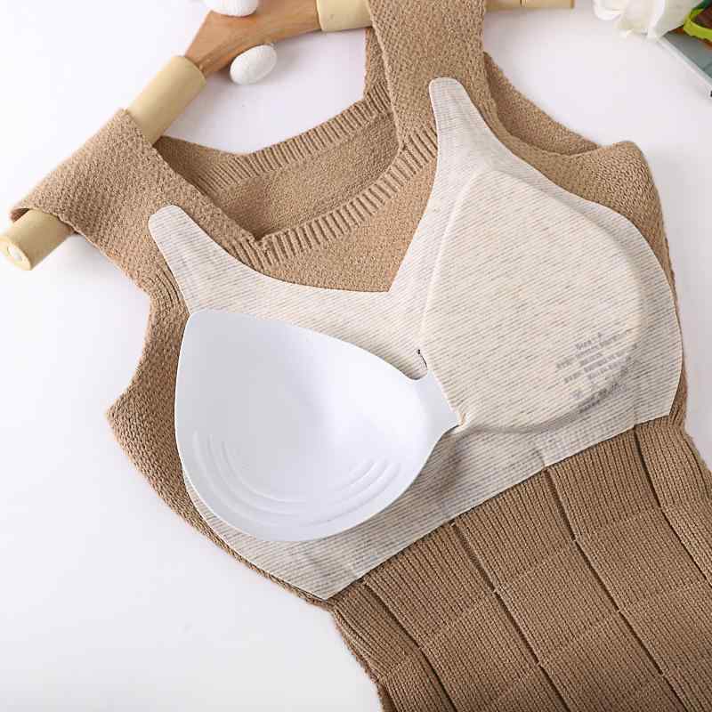 インナー レディース 秋冬 あったかインナー 裏起毛 キャミソール カップ付き ポリエステル 保温 肌着 下着 トップス ブラック ベージュ ブラウン2