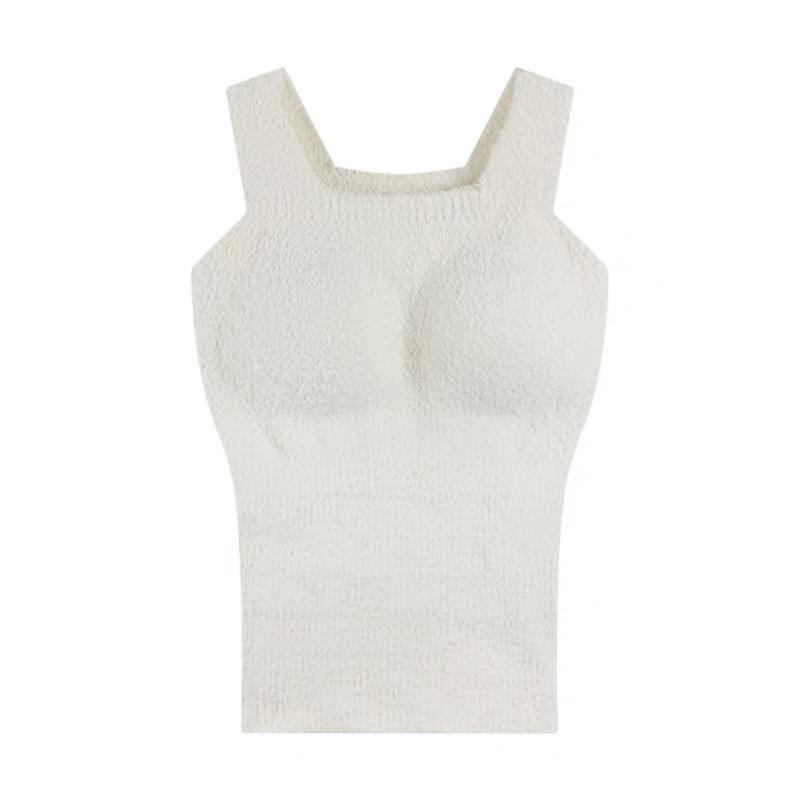 ニットベスト レディース 秋冬 あったかインナー カップ付き キャミソール 起毛 暖か 保温 肌着 部屋着 ルームウェア 防寒 トップス 女性 婦人2