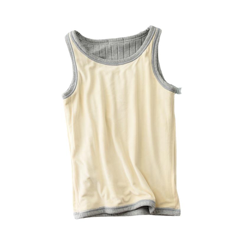 レディース 保温タンクトップ 全面コットン 起毛裏地 厚手 ノースリーブ インナー 修身 ブラック ホワイト ピンク グレー ワインレッド L XL XXL