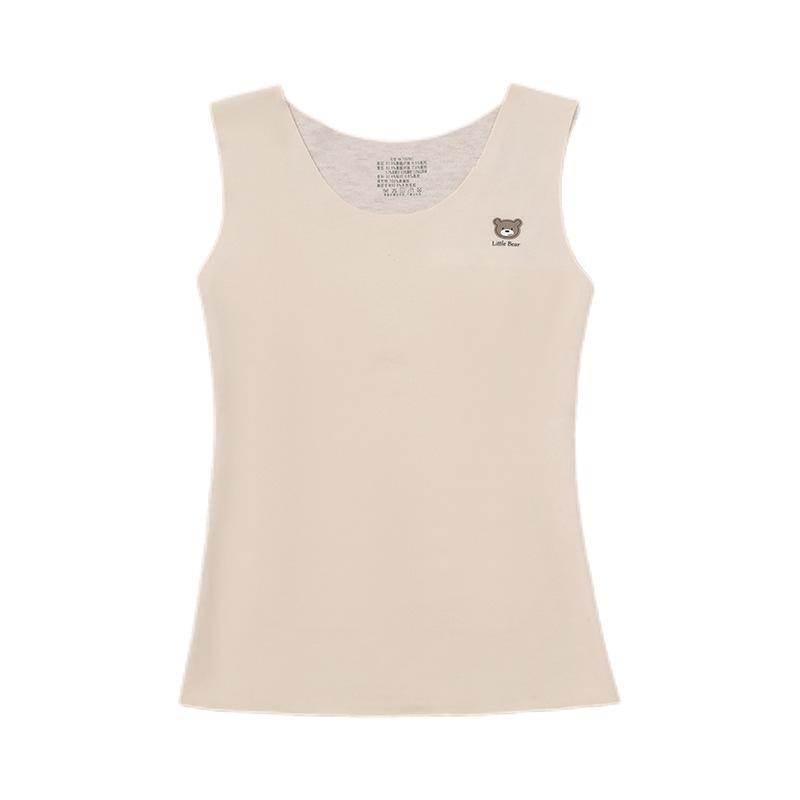 キッズ 女の子 保温インナー ベスト 小学生 蚕シルク あったか肌着 快適 裏起毛 ポリエステル 無地 ベ..