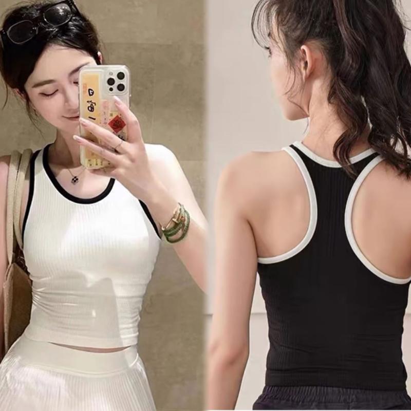 トップス レディース スポーツブラ インナー ウェア ヨガウェア ブラトップ 運動用ブラジャー ジム トレーニング フィットネス ノンワイヤー パッド付き クロスバック 吸汗速乾 ストレッチ性 通気性 春夏