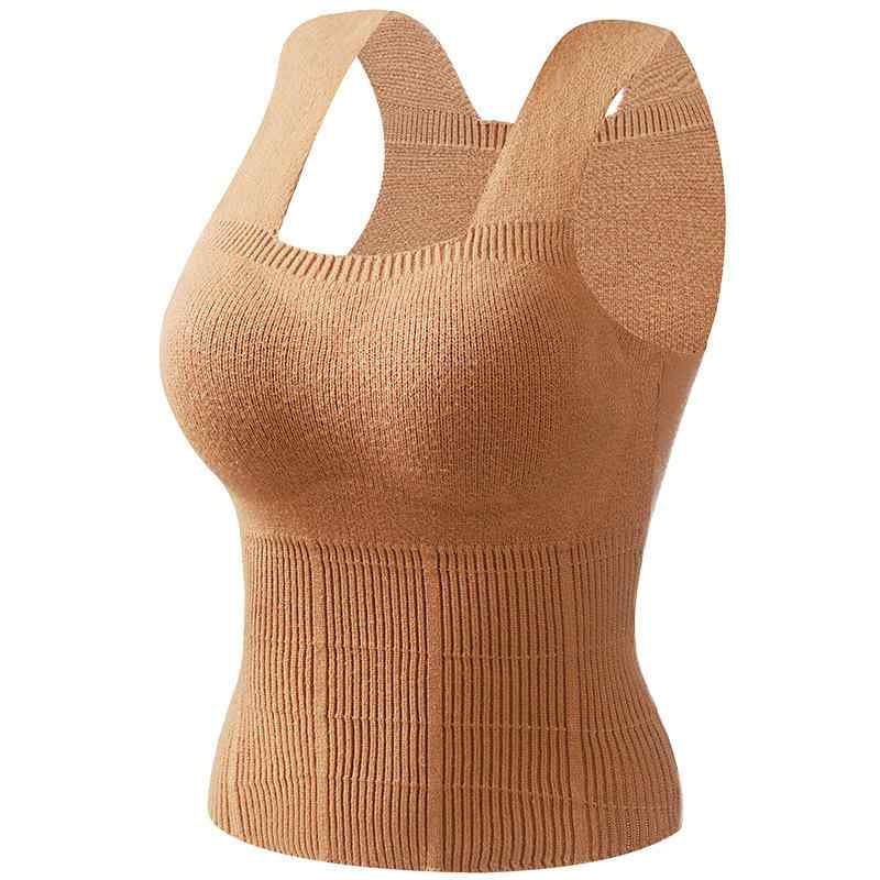 インナー レディース 秋冬 あったかインナー 防寒インナー カップ付き キャミソール スリムフィット シェイプアップ 保温 腹巻き 無縫製 レーヨン タッチ 肌着 下着 トップス