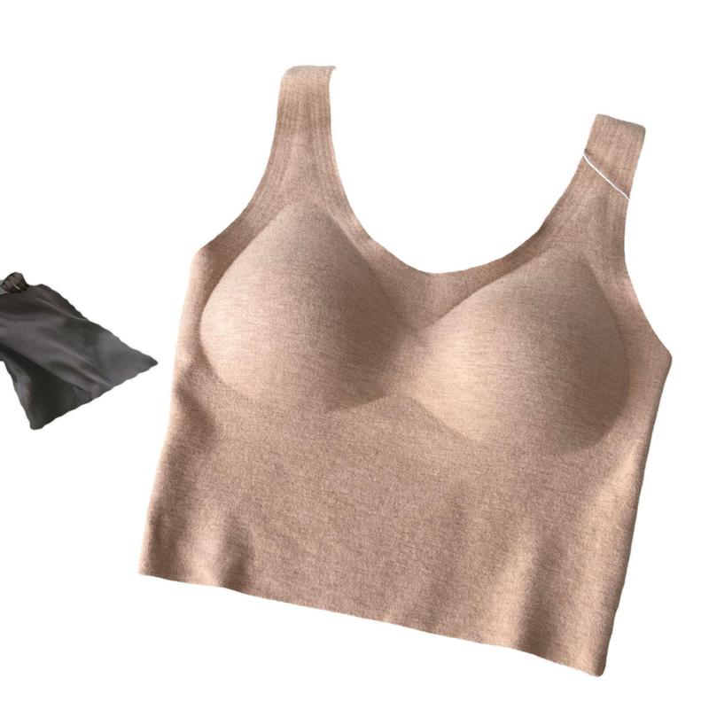 インナー レディース 桑蚕丝 混紡 あったか 保温 ベスト 快適 ブラキャミソール 米白 暖肤色 黒 M L XL 伸縮性 通気性 デート 普段使い