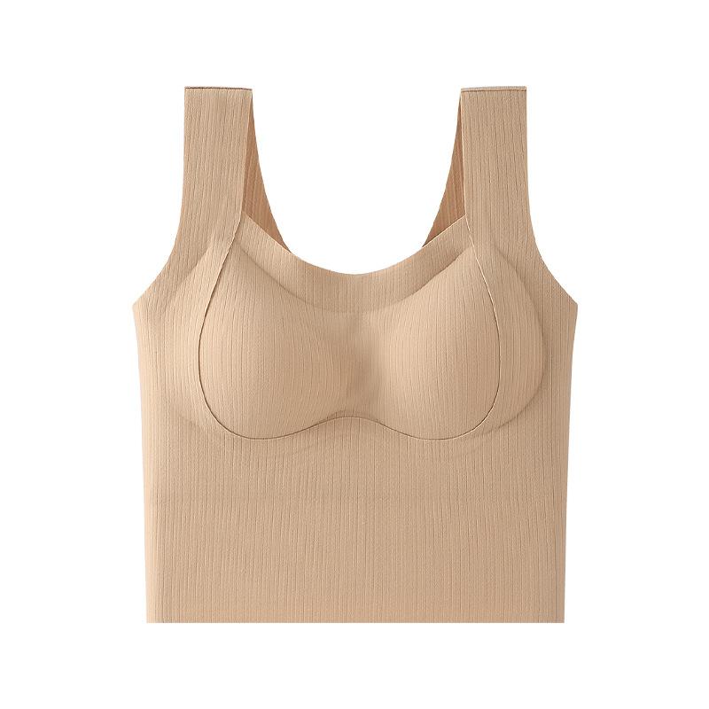 インナー レディース 発熱 あったか ベスト カップ付き 秋冬 暖か 柔らか 厚手 保温 肌着 女性用 婦人 ..