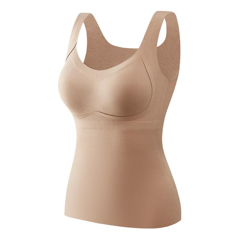 インナー レディース 防寒 あったか Vネック 大码 裏起毛 ブラトップ 一体型 暖か 保温 肌着 下着 ノンストレス 部屋着 普段使い ブラック ベージュ グリーン