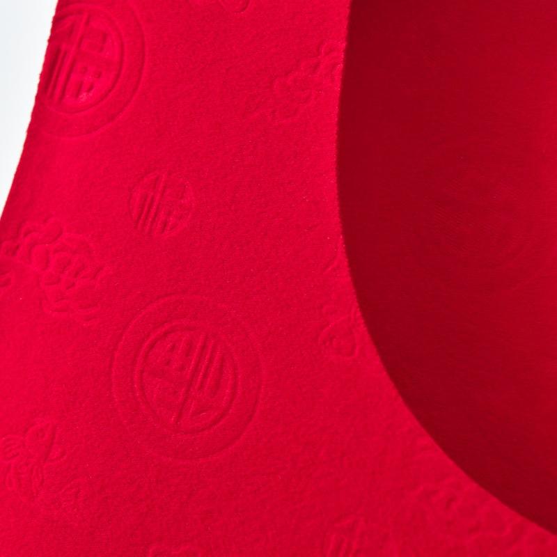 メンズ 保温 ベスト 丸首 男性用 肌着 本命年 縁起物 幸福 祈願 赤 ポリエステル