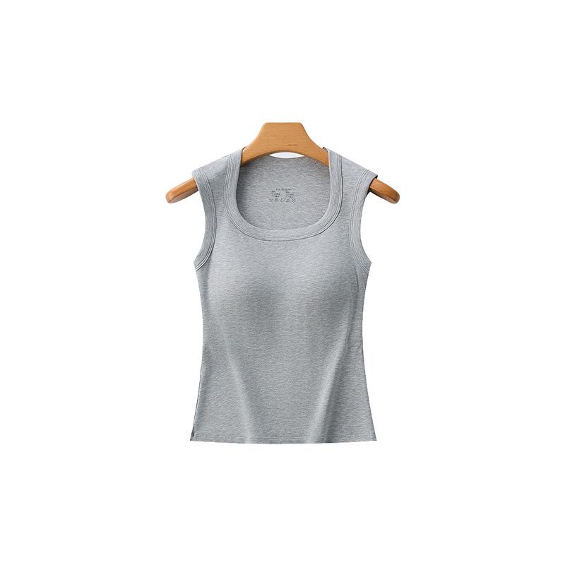 キャミソール レディース 春夏 ブラトップ カップ付き インナー トップス スクエアネック ビスコース レーヨン 接触冷感 吸湿速乾 ノンワイヤー 部屋着 普段使い 黒 白 グレー コーヒー