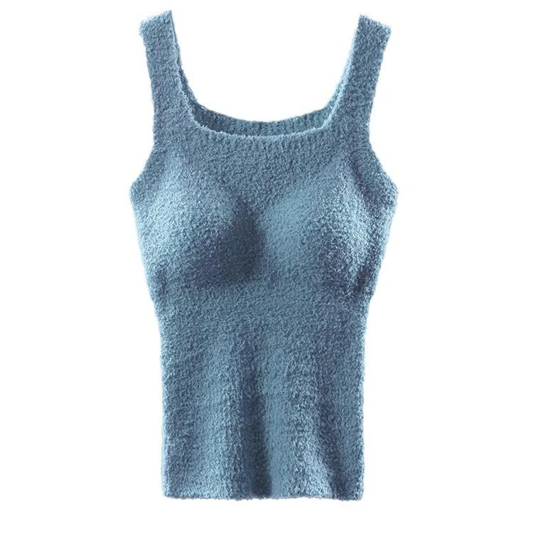 インナー レディース 防寒 あったかインナー 裏起毛 ブラトップ 一体型 背心 キャミソール 肌着 トップス 暖かい 厚手 ストレッチ 伸縮性 秋冬