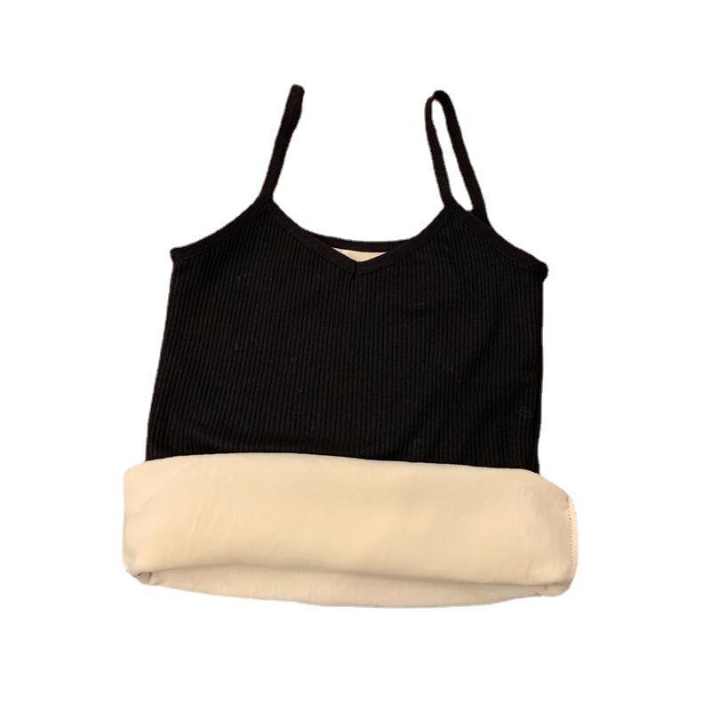 ベスト レディース 秋冬 防寒 あったかインナー 裏起毛 Vネック トップス 肌着 部屋着 普段使い ストレッチ 伸縮性 ホワイト ブラック ピンク系 グレー