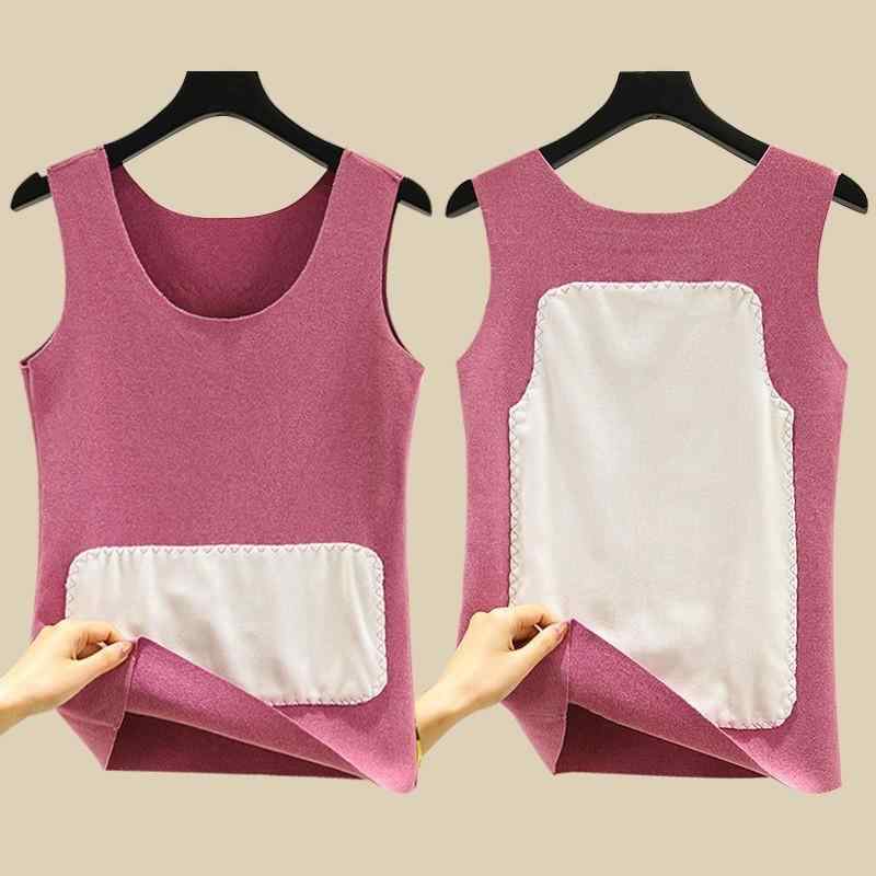 インナー レディース あったかインナー 背心 タンクトップ 秋冬 肌着 防寒 無地 吊り型 M L XL 2XL 3XL 4XL ブラック ベージュ レッド ピンク カーキ パープル 再生繊維