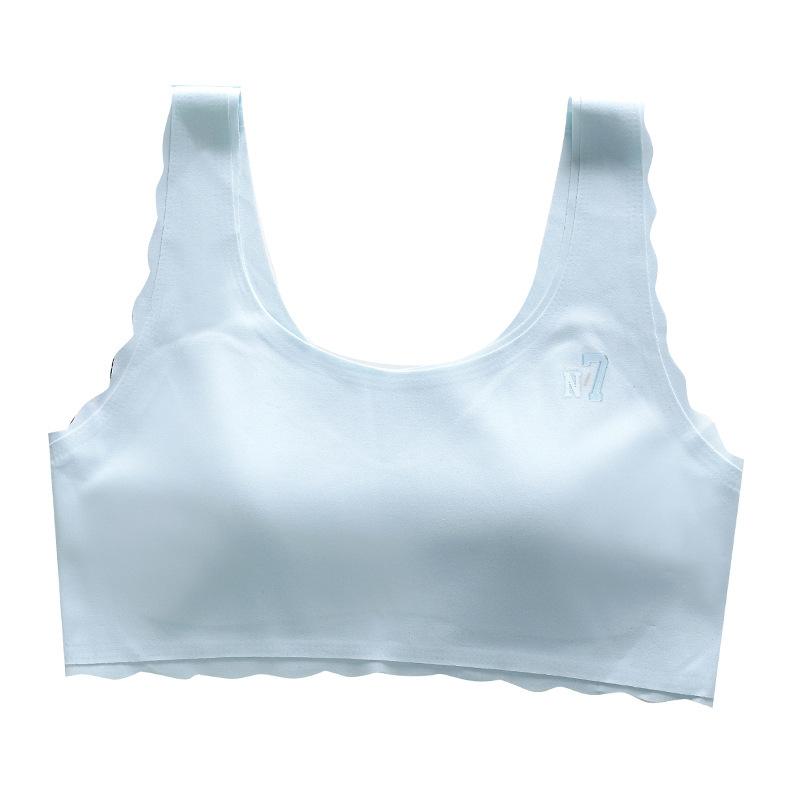 子供用ブラジャー 背心式ブラジャー ジュニアブラ キッズブラ スクールインナー 接触冷感 薄型カップ ..