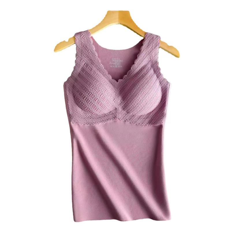 ベスト レディース あったかインナー 裏起毛 Vネック 防寒肌着 保温インナー 暖かインナー キャミソール2