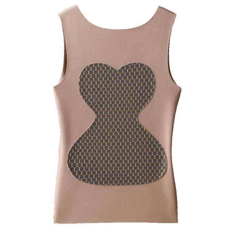 インナー レディース 秋冬 起毛 暖かい ベスト 肌着 防寒 発熱 保温 スリム フィット 下着 レイヤード ラウンドネック ホワイト/ベージュ/ブラック