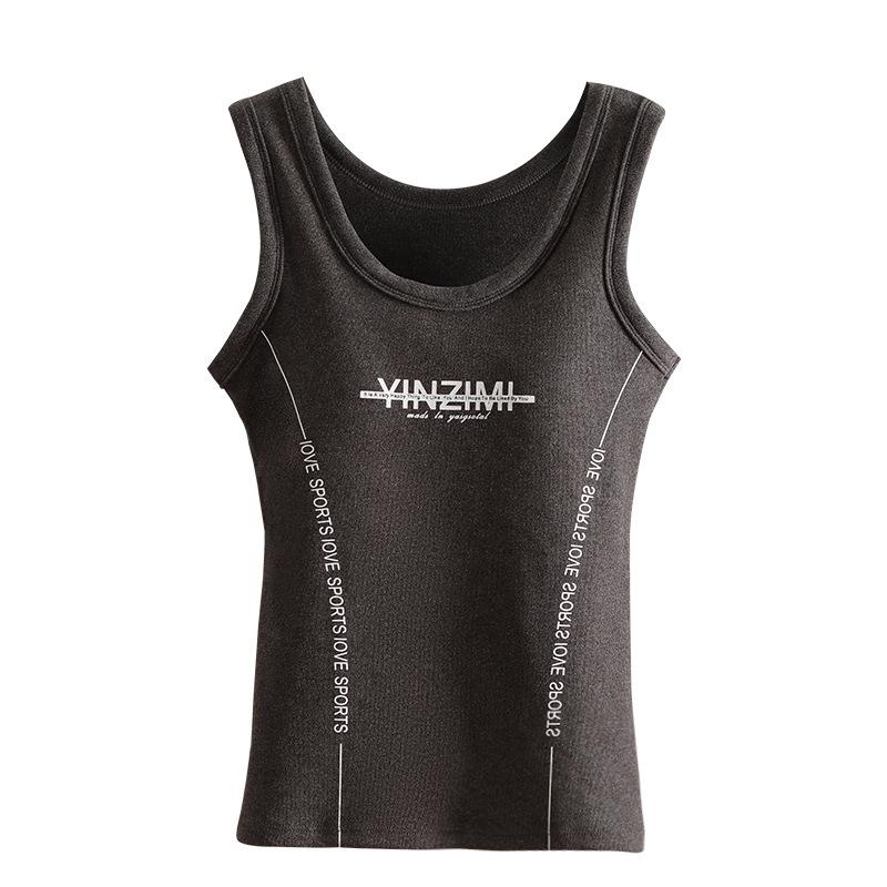 インナー レディース 大きいサイズ 裏起毛 防寒 あったかインナー ブラトップ カップ付き タンクトップ 保温性 女性 肌着 下着 トップス 秋冬2