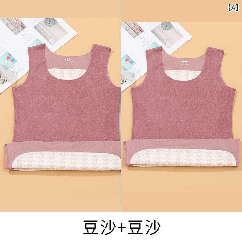 ベスト レディース ウール 全面保護 暖かい 防寒 肌着 インナー あったかインナー 加絨 厚手 M L XL 2XL 3XL 部屋着 普段使い 秋冬