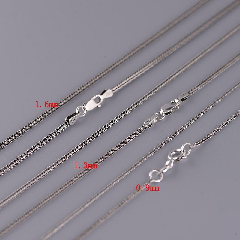 ネックレス S925 シルバー 925銀 チョーカー チェーン シルバーチェーン フォックス テール 編み込み ..