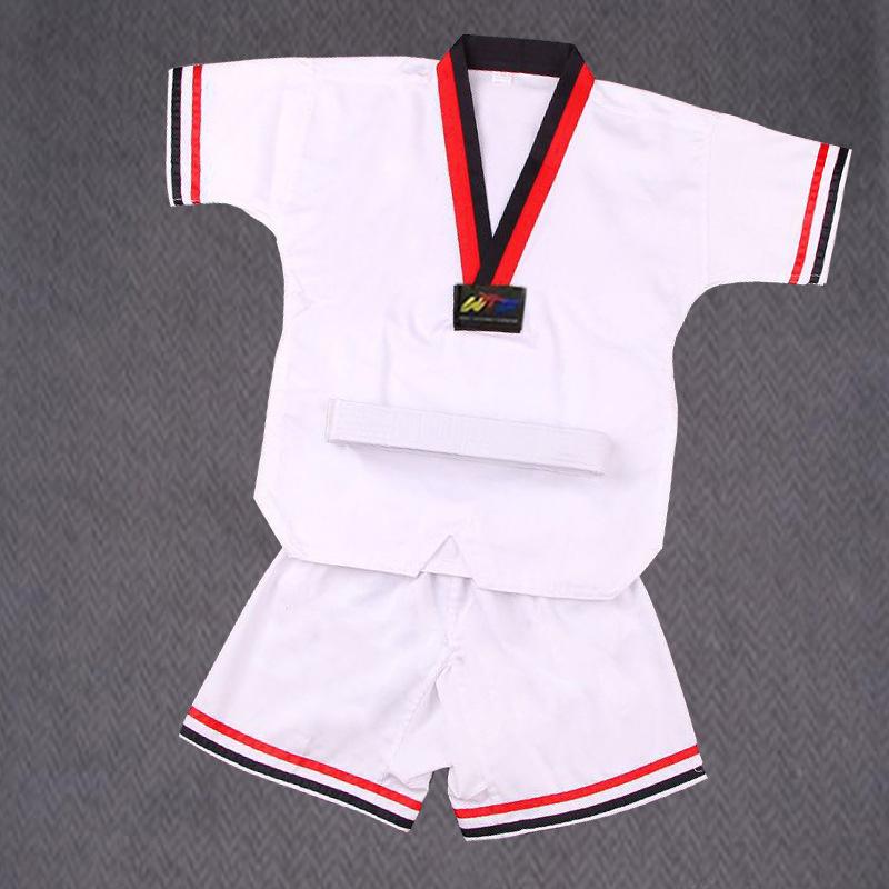 道着 キッズ 子供 大人用 跆拳道 空手着 上下セット 綿 混紡 半袖 長袖 無地 練習着 試合着 武道