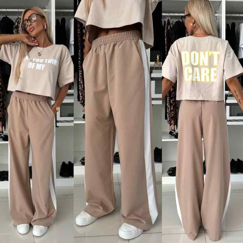 セットアップ レディース 半袖 Tシャツ ストライプ パンツ 上下セット 女性用 カジュアル 綿混紡 接触冷感 部屋着 普段使い 春夏 カーキ色 黒 灰白色 緑白色 赤黒色