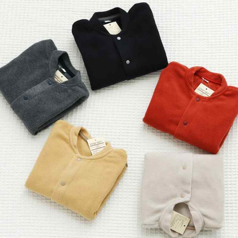 子供服 ジャケット 春秋 立襟 フリース アウター 男女兼用 キッズ 無地 伸縮性 保温性 部屋着 黄色 赤 ..