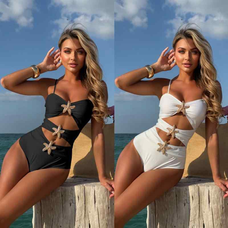 水着 レディース 女性用 ワンピース水着 体型カバー 背中開き 無地 ビーチウェア セクシー スイムウェ..