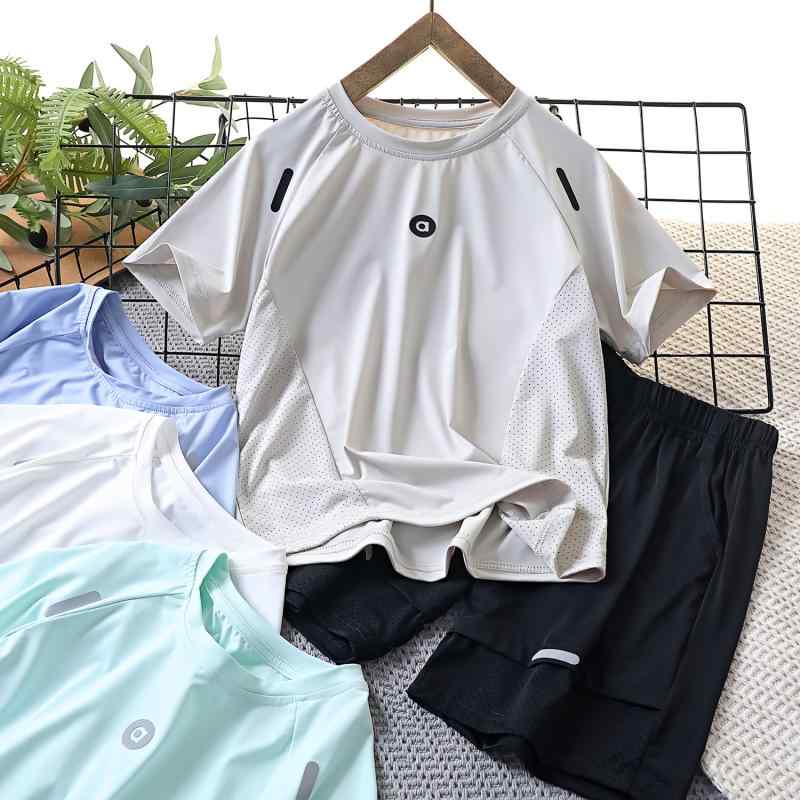 子供用Tシャツ パンツ セットアップ 男の子用 速乾Tシャツ 子供服 半袖 薄手 夏用 スポーツ ウェア 2点セット 無地 プリント 110cm 120cm 130cm 140cm 150cm 160cm 170cm