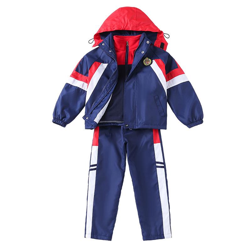 キッズ スクールウェア 上下セット 5点セット 春秋 防寒 幼稚園 制服 子供服 ジャケット シャツ パンツ..