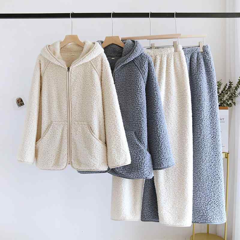 パジャマ レディース メンズ 秋冬 ペア 厚手 フリース 部屋着 上下セット あったか 暖かい 寝巻き ルームウェア 長袖 長ズボン ズボン ポリエステル かわいい リラックス ゆったり 楽ちん 快適 睡眠