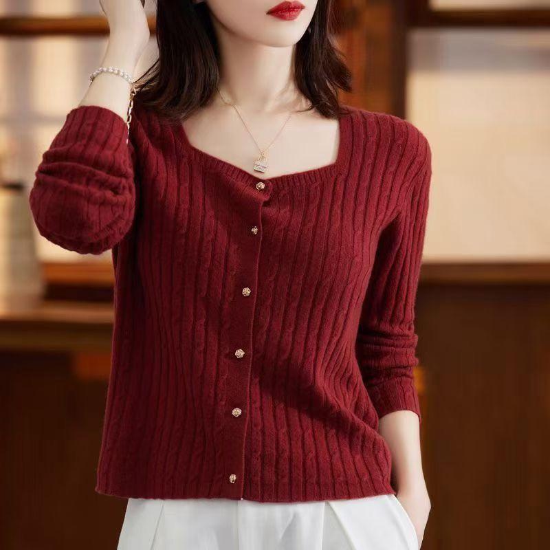 カーディガン レディース ニットカーディガン 長袖 秋冬 リブ 薄手 ショート丈 トップス 羽織り Vネッ..
