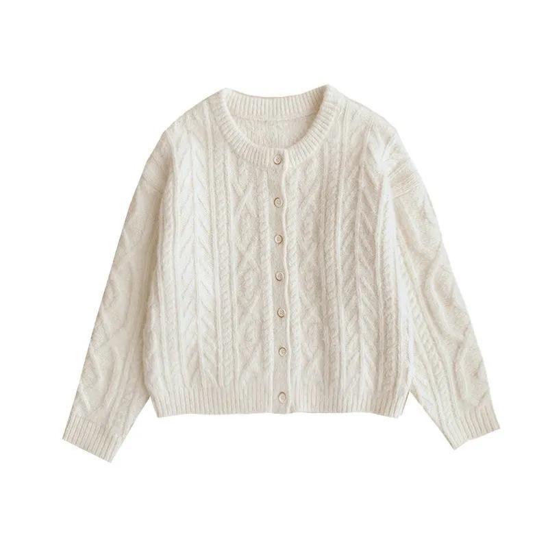 ニット カーディガン レディース 春秋 ニットカーディガン トップス ケーブル編み ゆったり 長袖 ラウ..