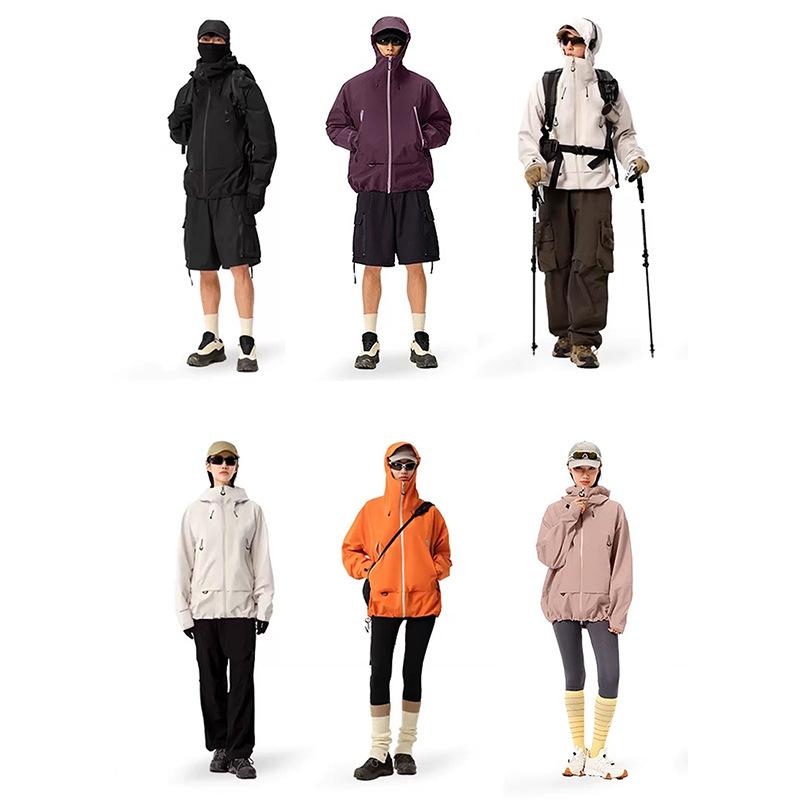 マウンテンパーカー 男女兼用 防風 防水 撥水 アウター ジャケット アウトドア 登山 春 スケートボード..